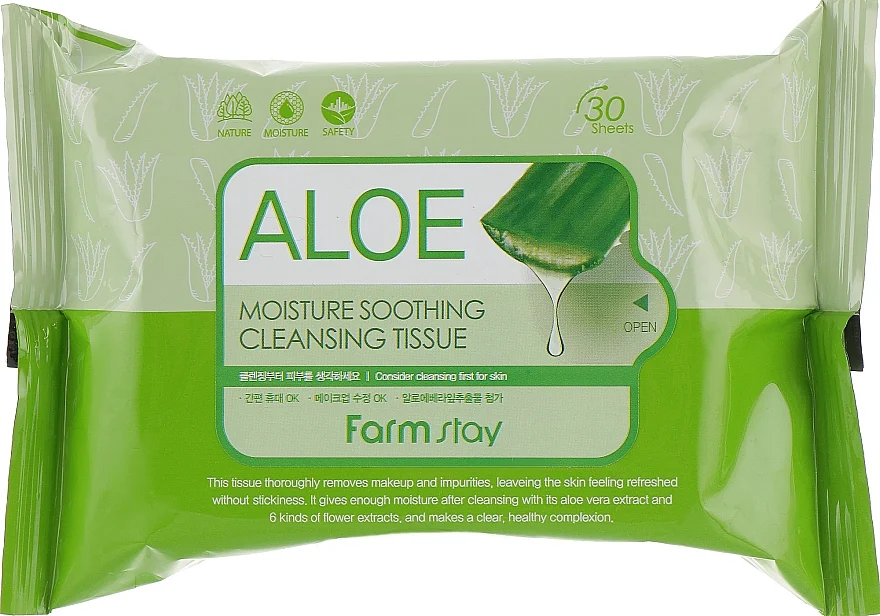 Salviettine detergenti all'aloe
