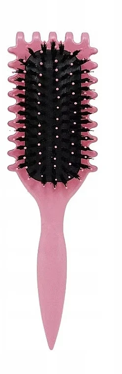 Spazzola per capelli ricci con setole, rosa