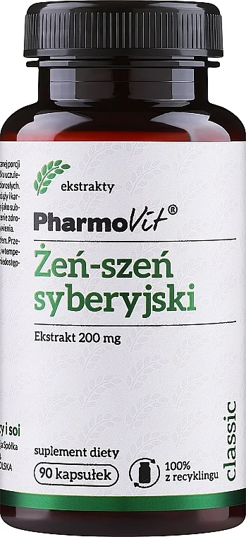 Integratore alimentare "Ginseng Siberiano" 200 mg