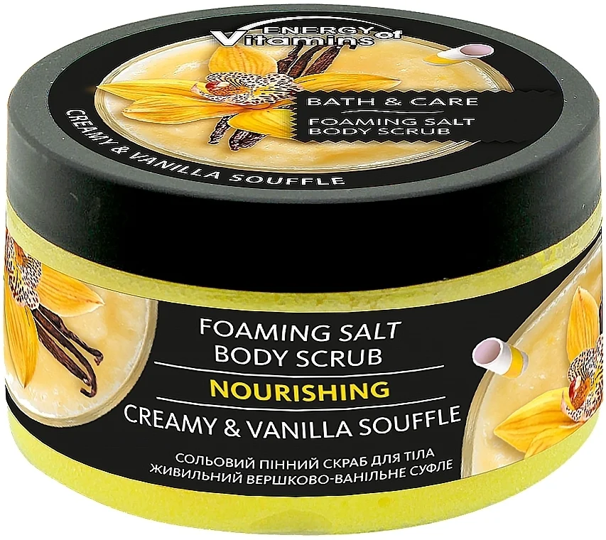 Scrub corpo al sale, nutriente " Creamy Vanilla souffle"