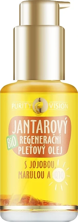 Olio viso rigenerante all'ambra