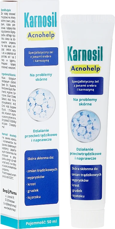 Gel con ioni d'argento e carnosina specifico per problemi di pelle